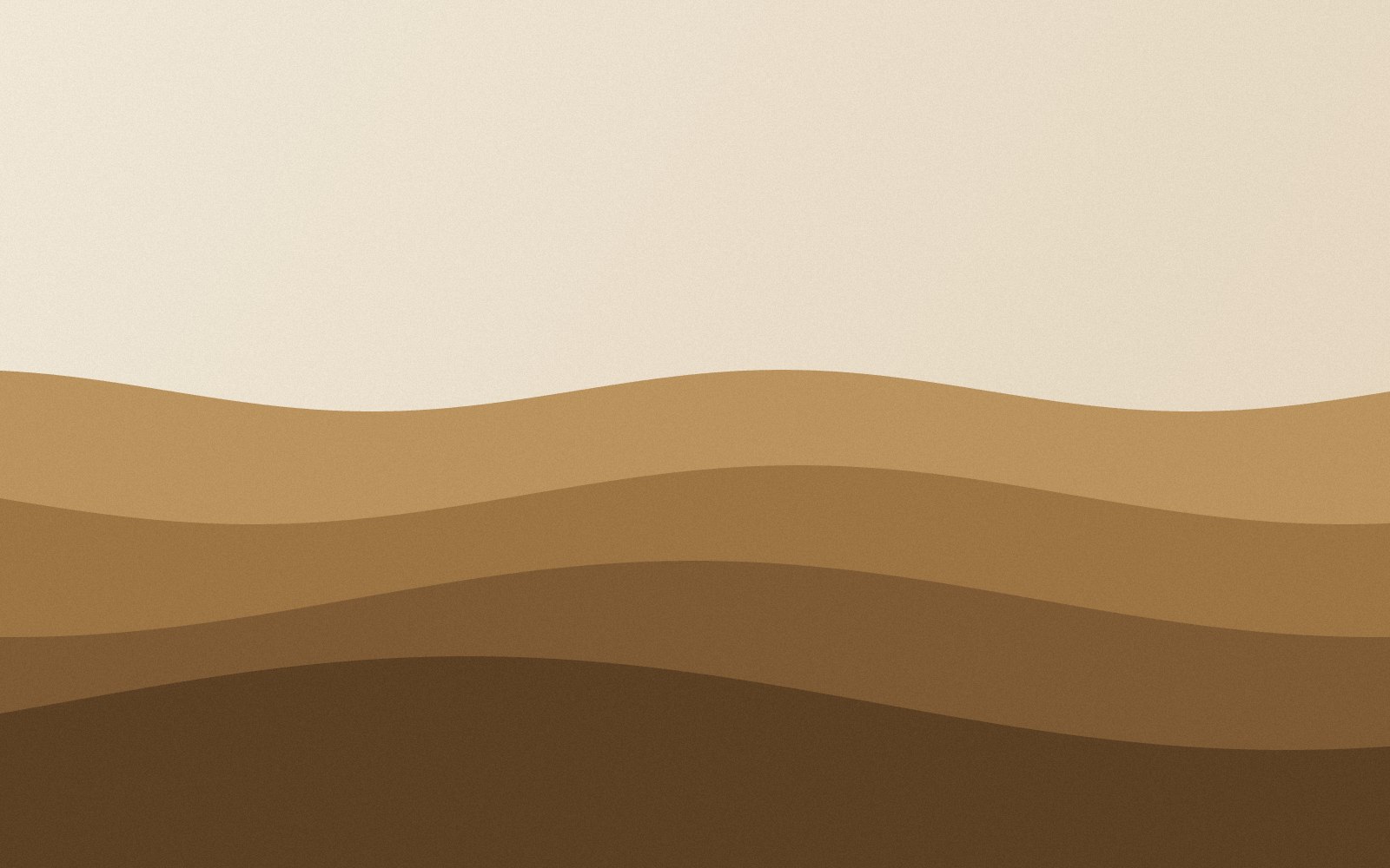A graphic illustration of wavy brown lines resembling sand dunes under a beige sky.